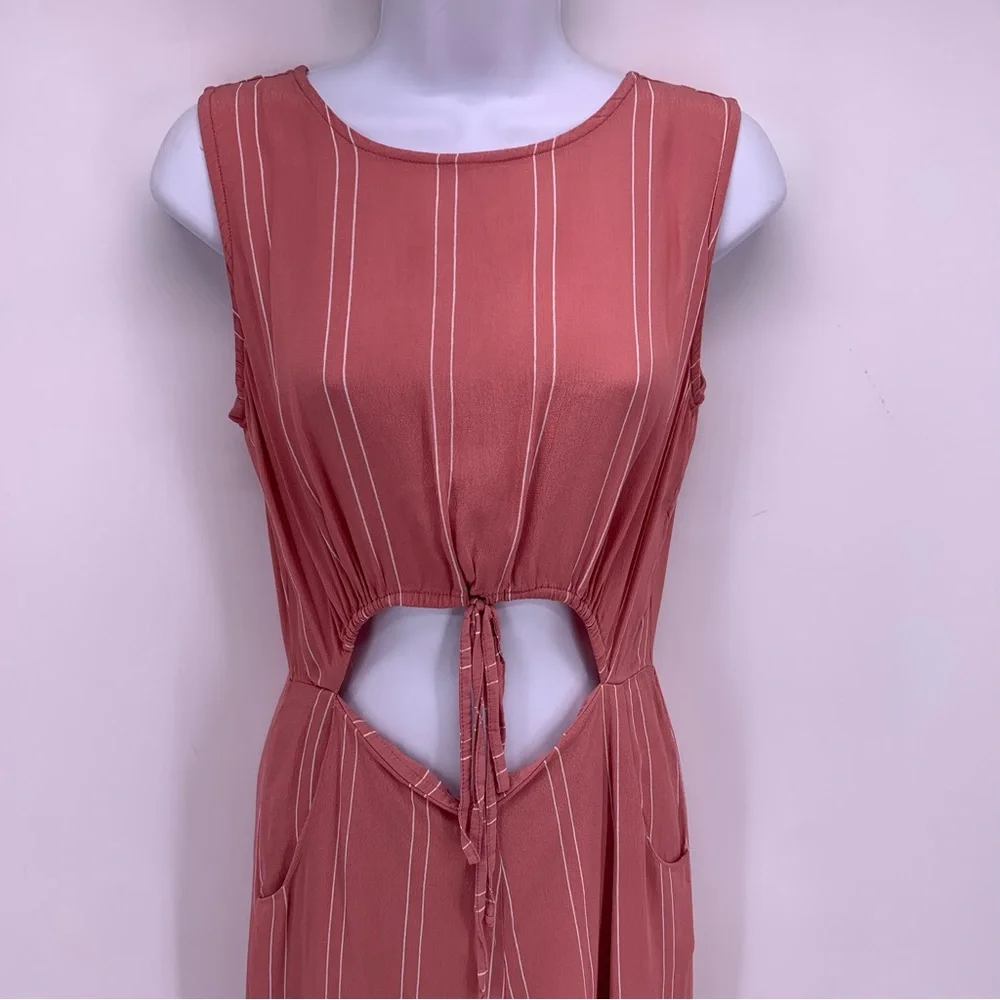 Leith Pink and White Cutout Pantsuit Size Small